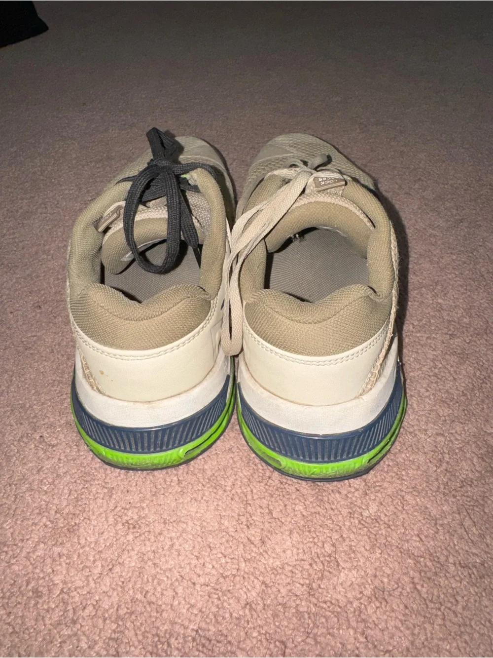 Nike Men’s Training Sneakers - Beige with Black & Green Accents